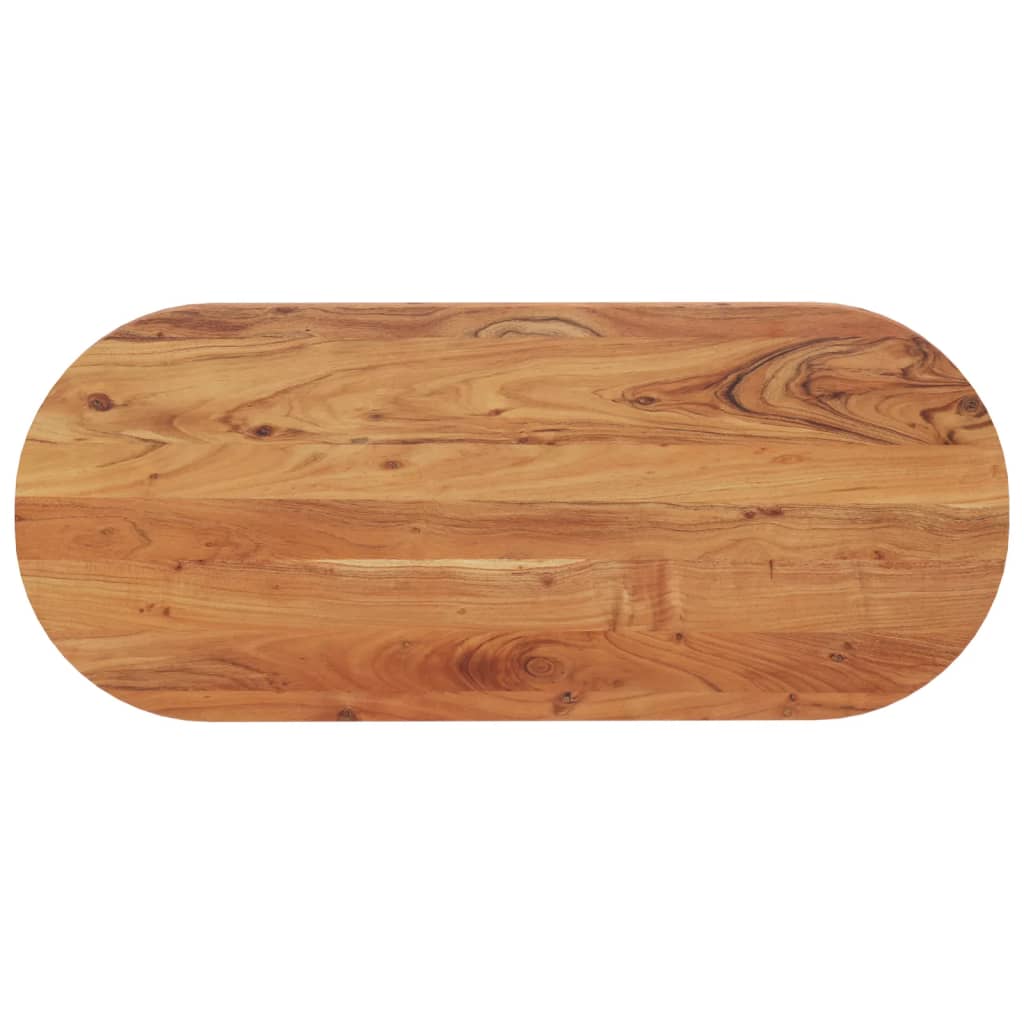 Tafelblad ovaal 120x50x3,8 cm massief acaciahout
