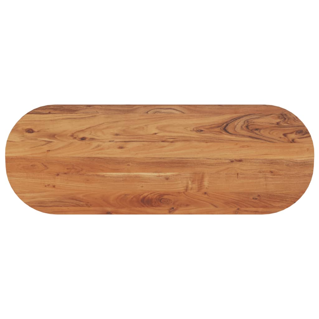 Tafelblad ovaal 140x50x3,8 cm massief acaciahout