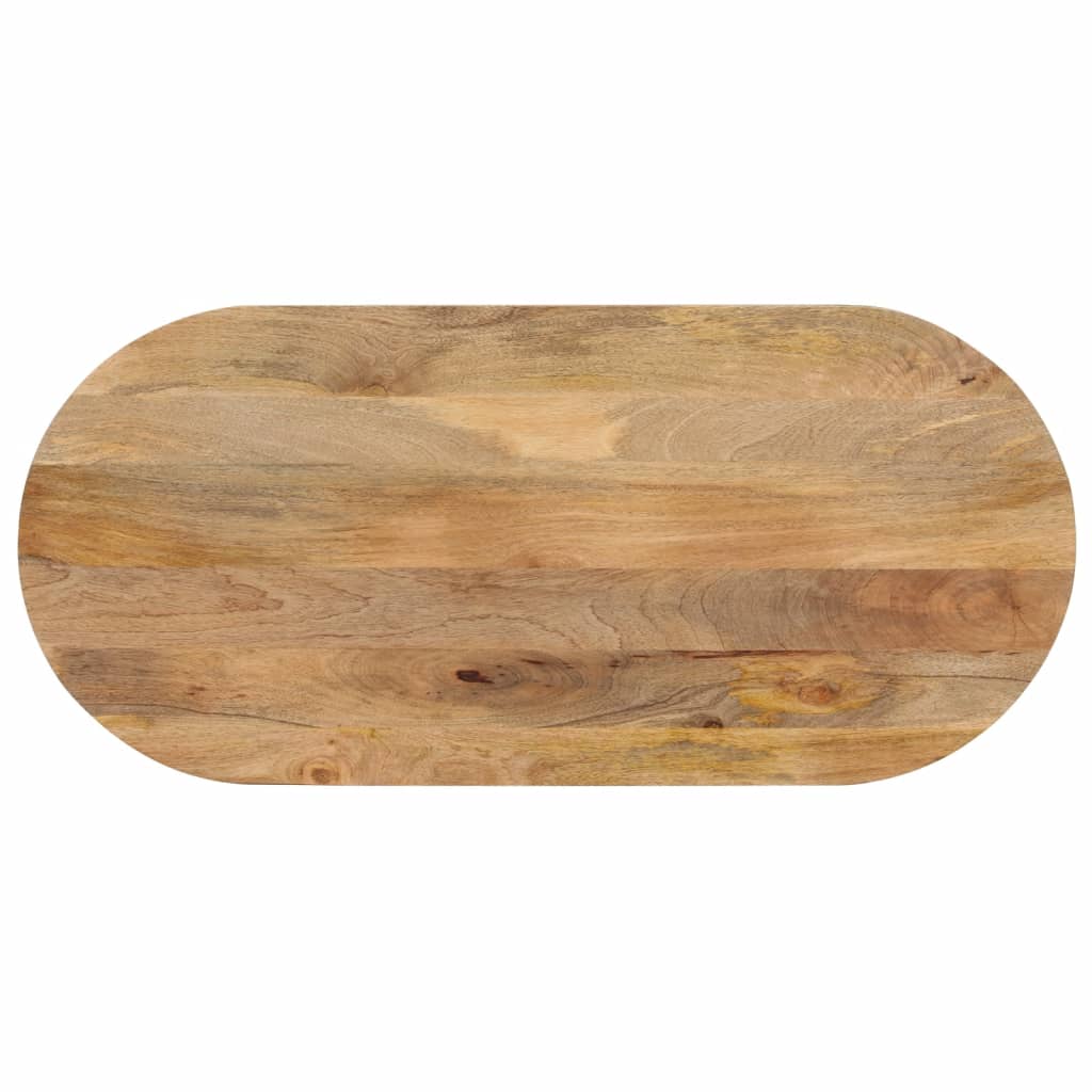 Tafelblad ovaal 120x60x2,5 cm massief mangohout – afbeelding 1