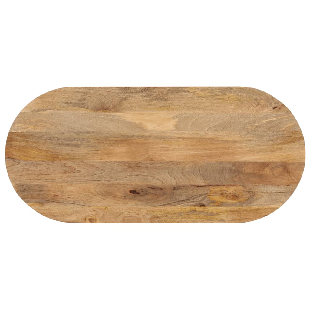 Tafelblad ovaal 140x50x3,8 cm massief mangohout – afbeelding 1