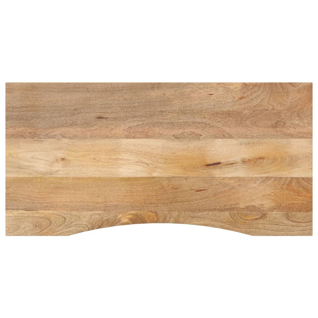 Bureaublad met ronding 110x60x2,5 cm massief ruw mangohout