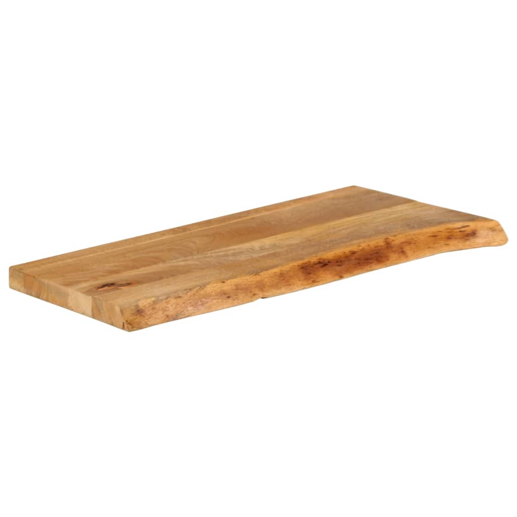 Tafelblad met natuurlijke rand 80x40x2,5 cm massief mangohout – afbeelding 2