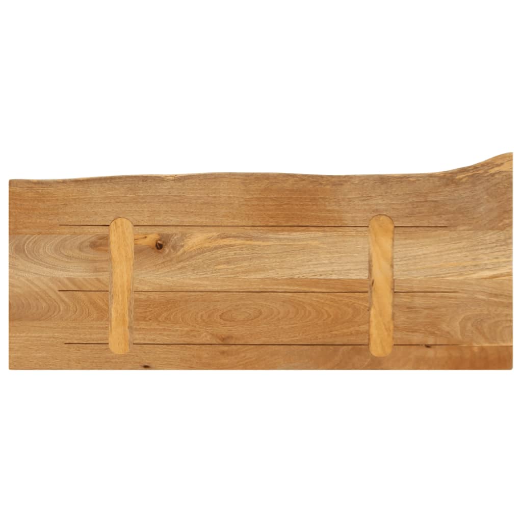 Tafelblad met natuurlijke rand 80x40x2,5 cm massief mangohout – afbeelding 5