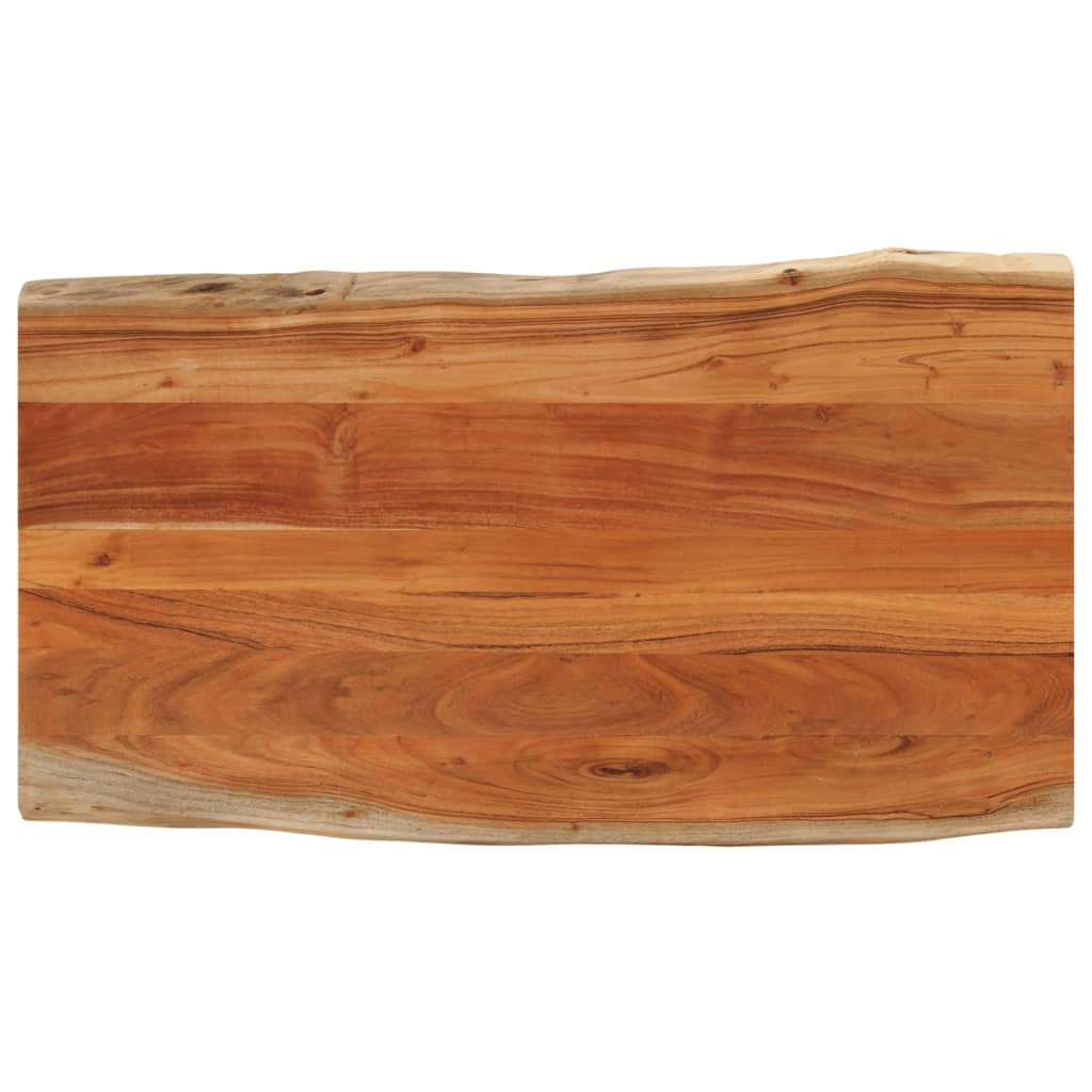 Tafelblad rechthoekig natuurlijke rand 120x60x3,8 cm acaciahout