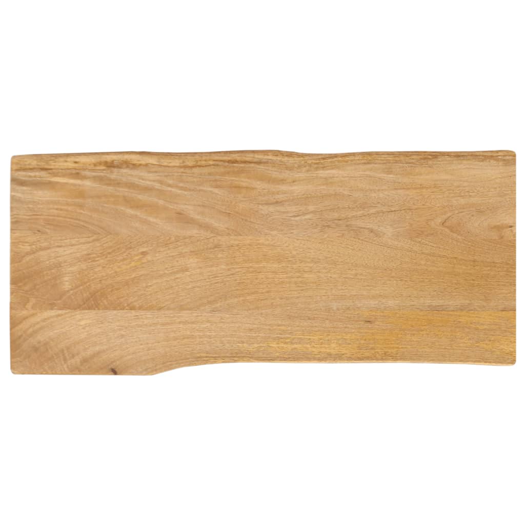 Tafelblad met natuurlijke rand 80x40x3,8 cm massief mangohout – afbeelding 1