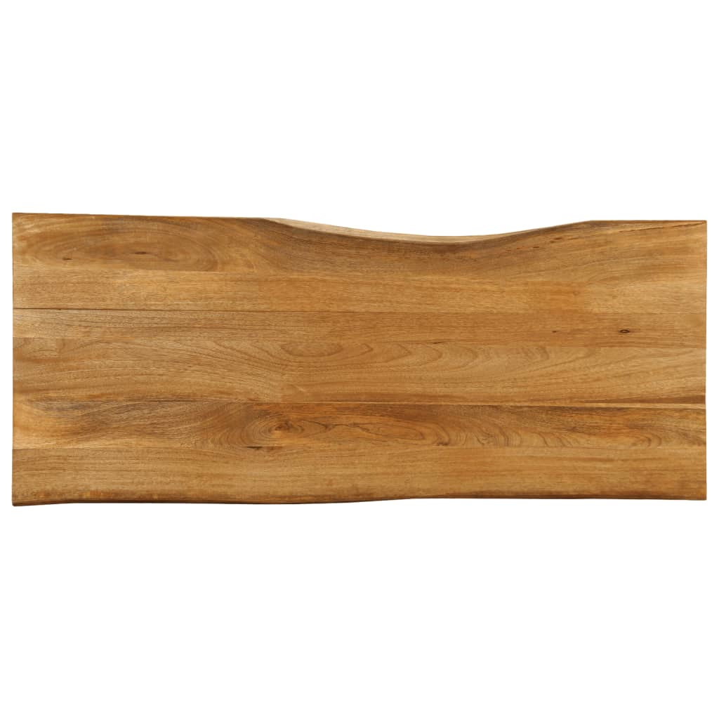 Tafelblad met natuurlijke rand 140x60x2,5 cm massief mangohout – afbeelding 1