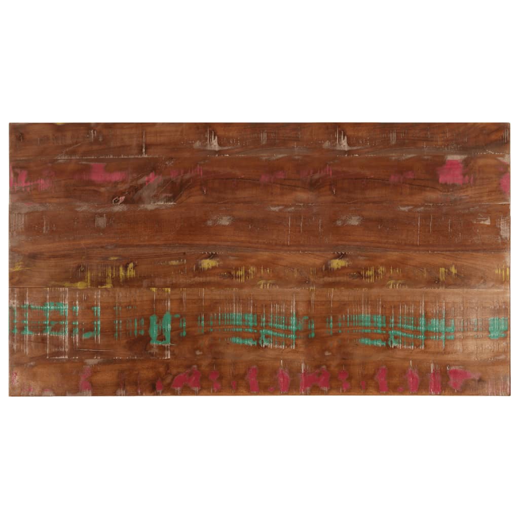 Tafelblad rechthoekig 110x50x2,5 cm massief gerecycled hout