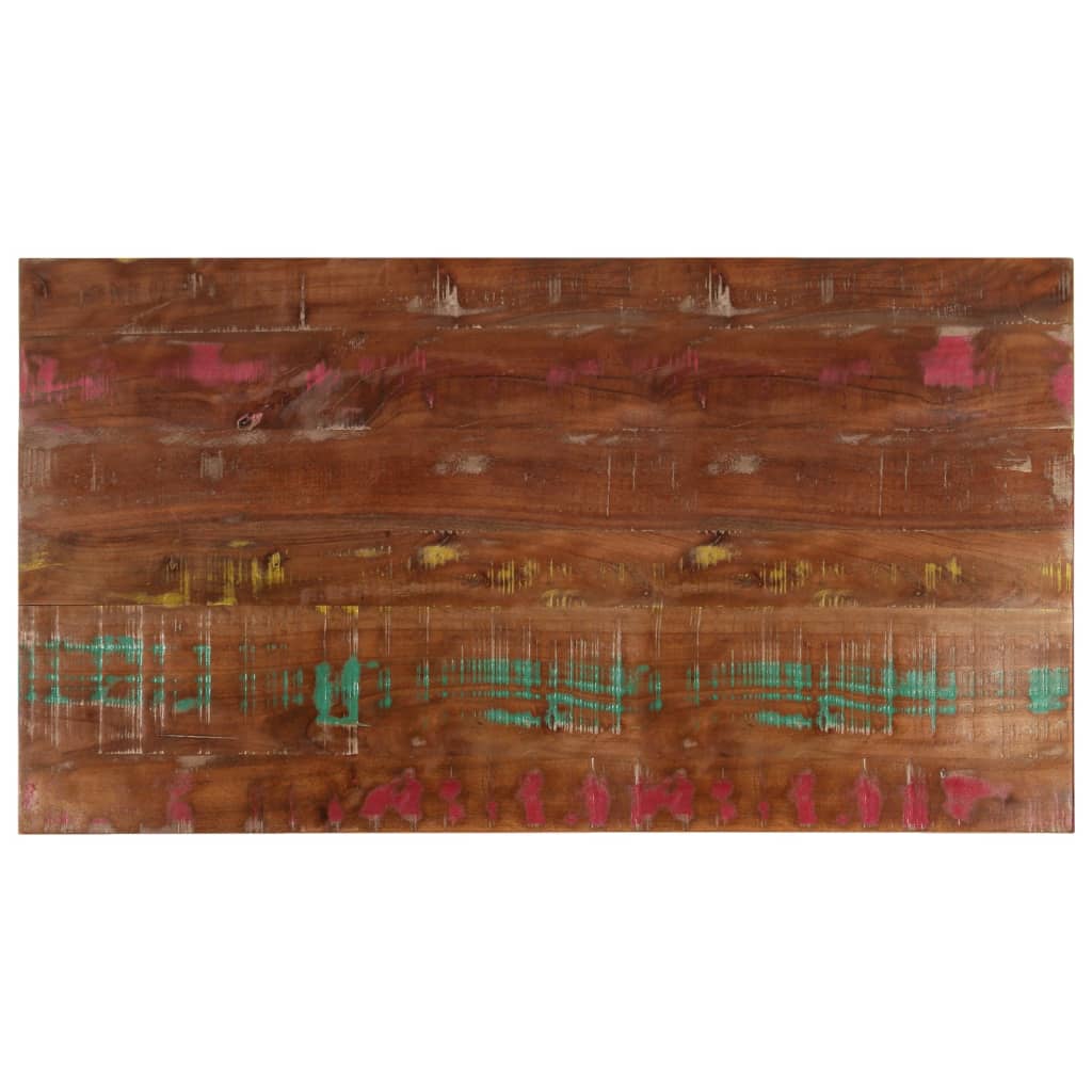 Tafelblad rechthoekig 120x60x1,5 cm massief gerecycled hout