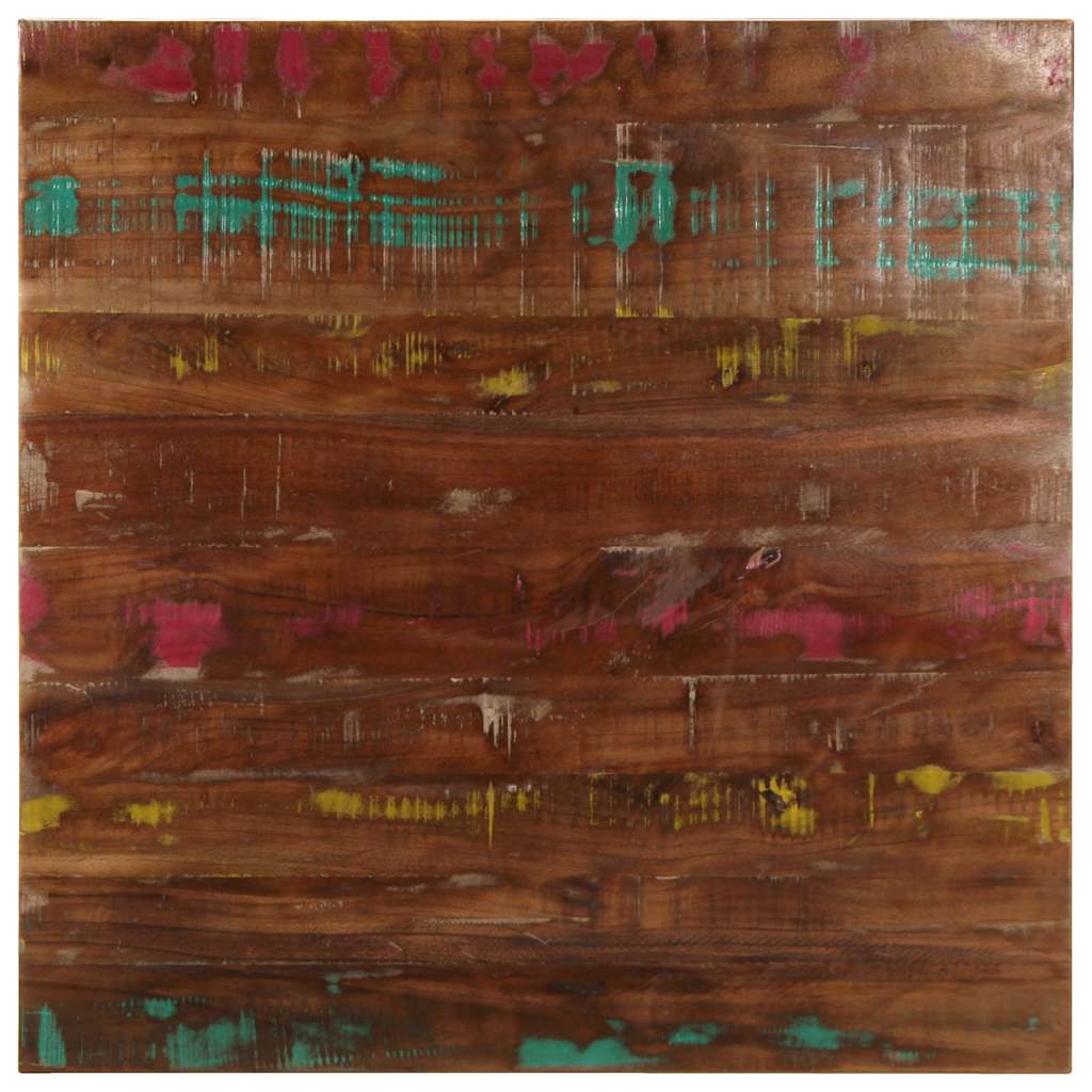 Tafelblad vierkant 70x70x1,5 cm massief gerecycled hout