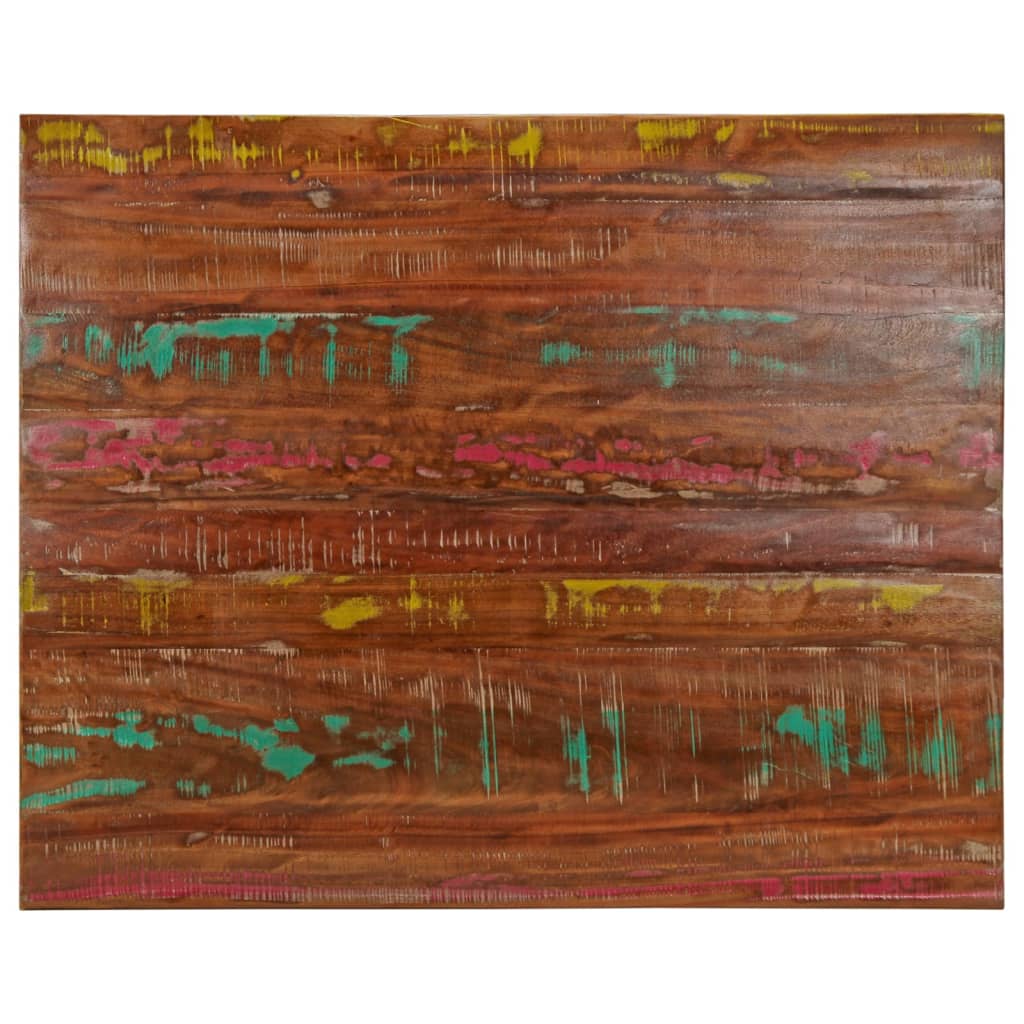 Tafelblad rechthoekig 90x80x2,5 cm massief gerecycled hout – afbeelding 1