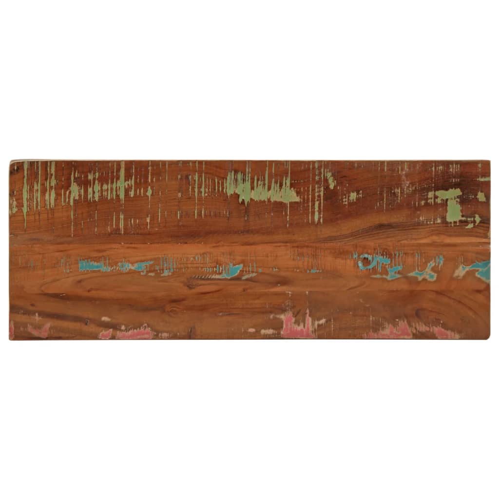 Tafelblad rechthoekig 90x40x3,8 cm massief gerecycled hout – afbeelding 1
