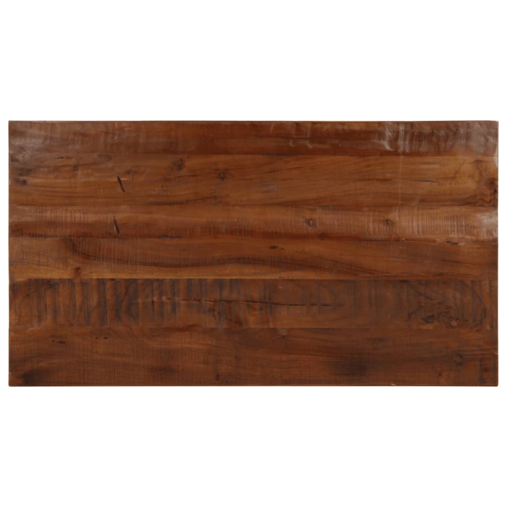 Tafelblad rechthoekig 110x50x2,5 cm massief gerecycled hout