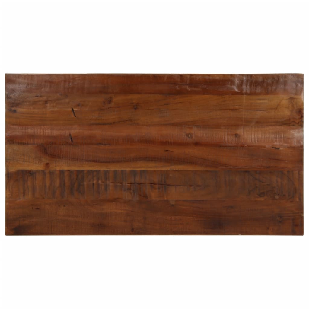 Tafelblad rechthoekig 120x70x2,5 cm massief gerecycled hout