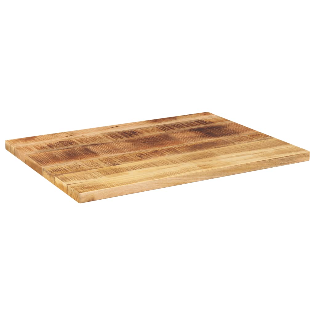Tafelblad rechthoekig 90x50x2,5 cm massief ruw mangohout – afbeelding 2