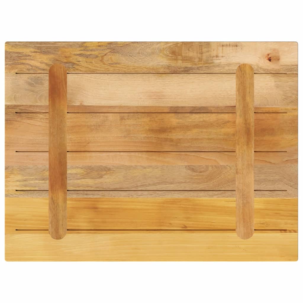 Tafelblad rechthoekig 90x50x2,5 cm massief ruw mangohout – afbeelding 5