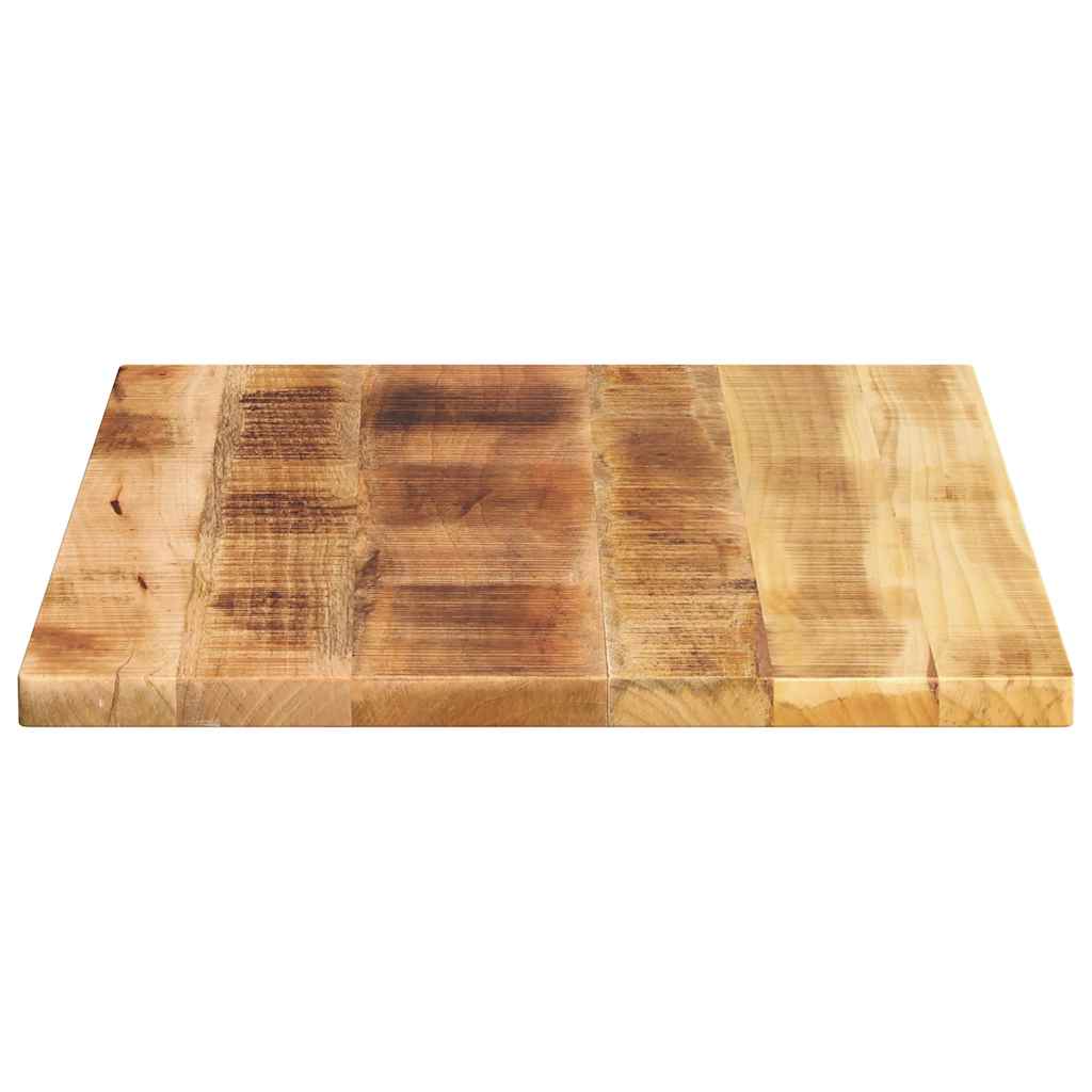 Tafelblad rechthoekig 70x60x2,5 cm massief ruw mangohout – afbeelding 4