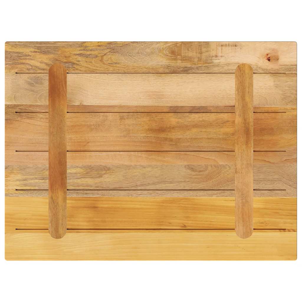 Tafelblad rechthoekig 70x60x2,5 cm massief ruw mangohout – afbeelding 5