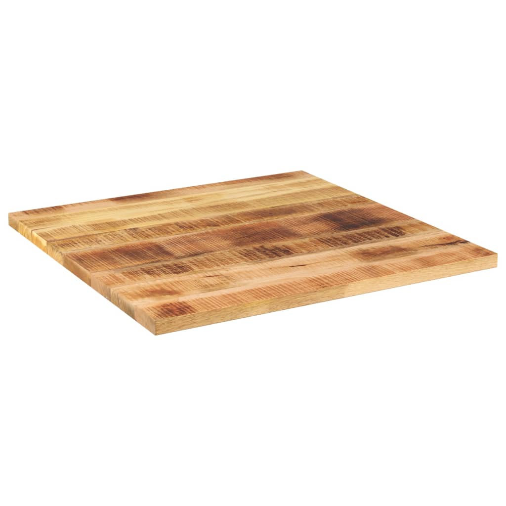 Tafelblad vierkant 70x70x1,5 cm massief ruw mangohout – afbeelding 2
