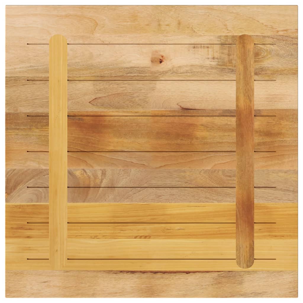 Tafelblad vierkant 70x70x1,5 cm massief ruw mangohout – afbeelding 5