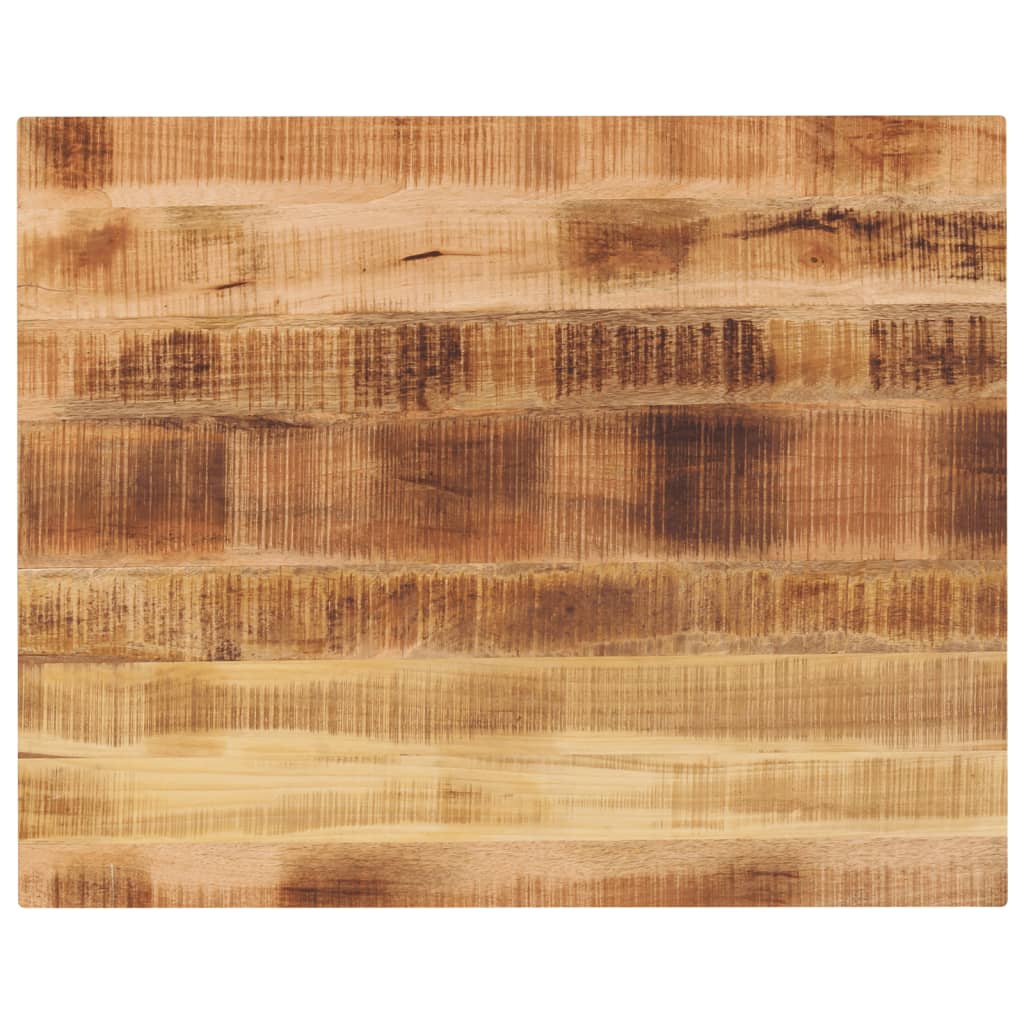 Tafelblad rechthoekig 100x80x2,5 cm massief ruw mangohout – afbeelding 1