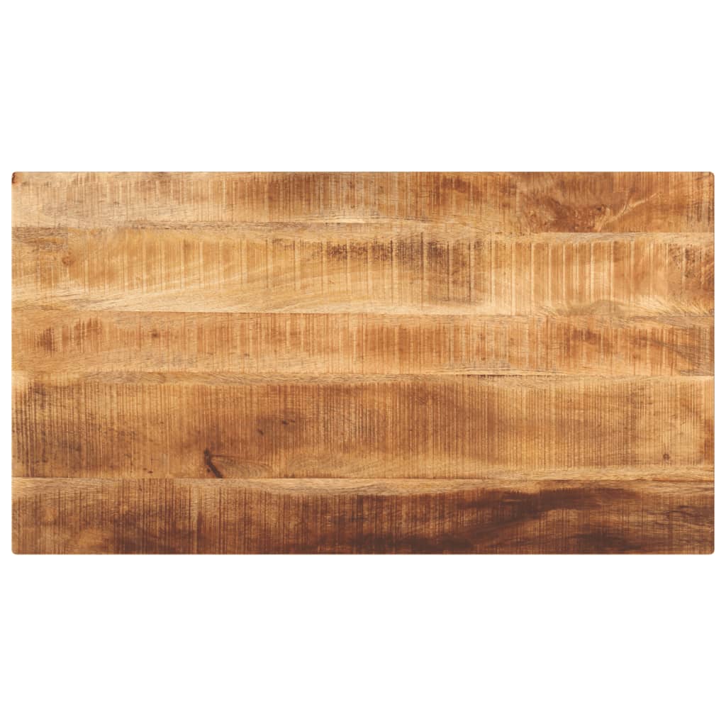 Tafelblad rechthoekig 110x50x3,8 cm massief ruw mangohout
