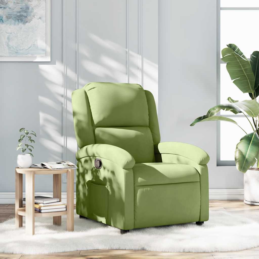 Fauteuil verstelbaar fluweel lichtgroen