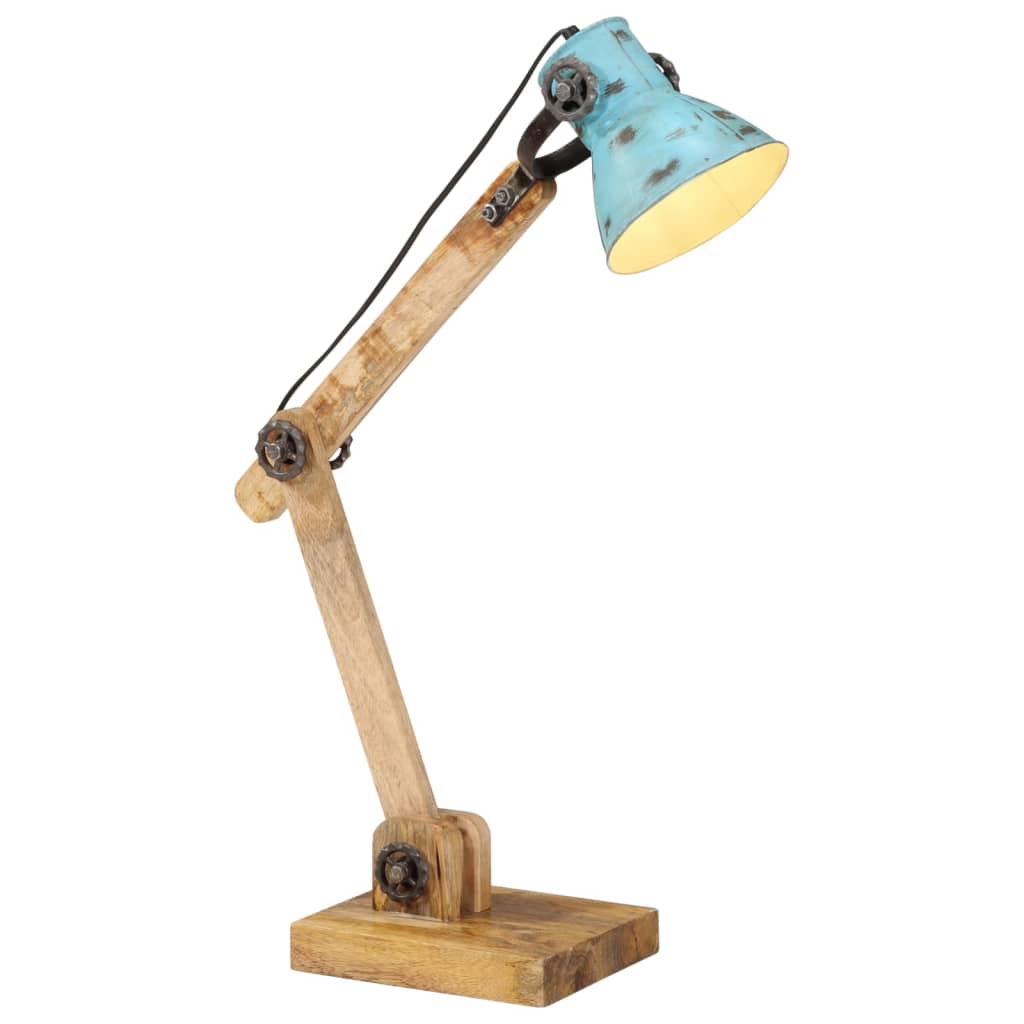 Bureaulamp 25 W E27 23x18x96 cm verweerd blauw – afbeelding 1