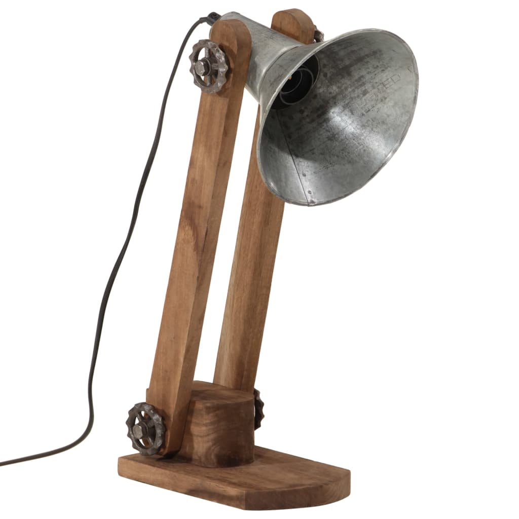 Bureaulamp 25 W E27 23x13x52 cm vintage zilverkleurig – afbeelding 2