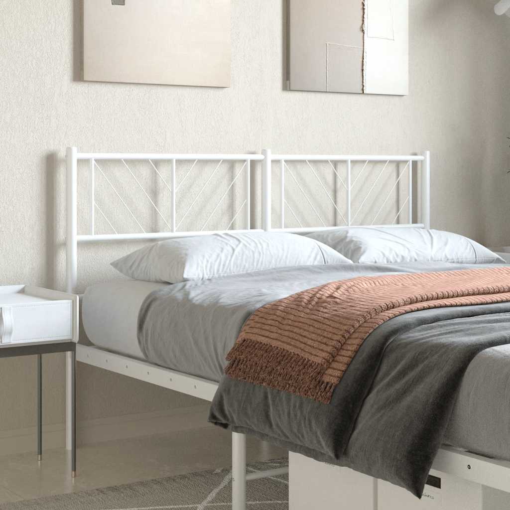 Vervangend hoofdbord 140 cm metaal wit
