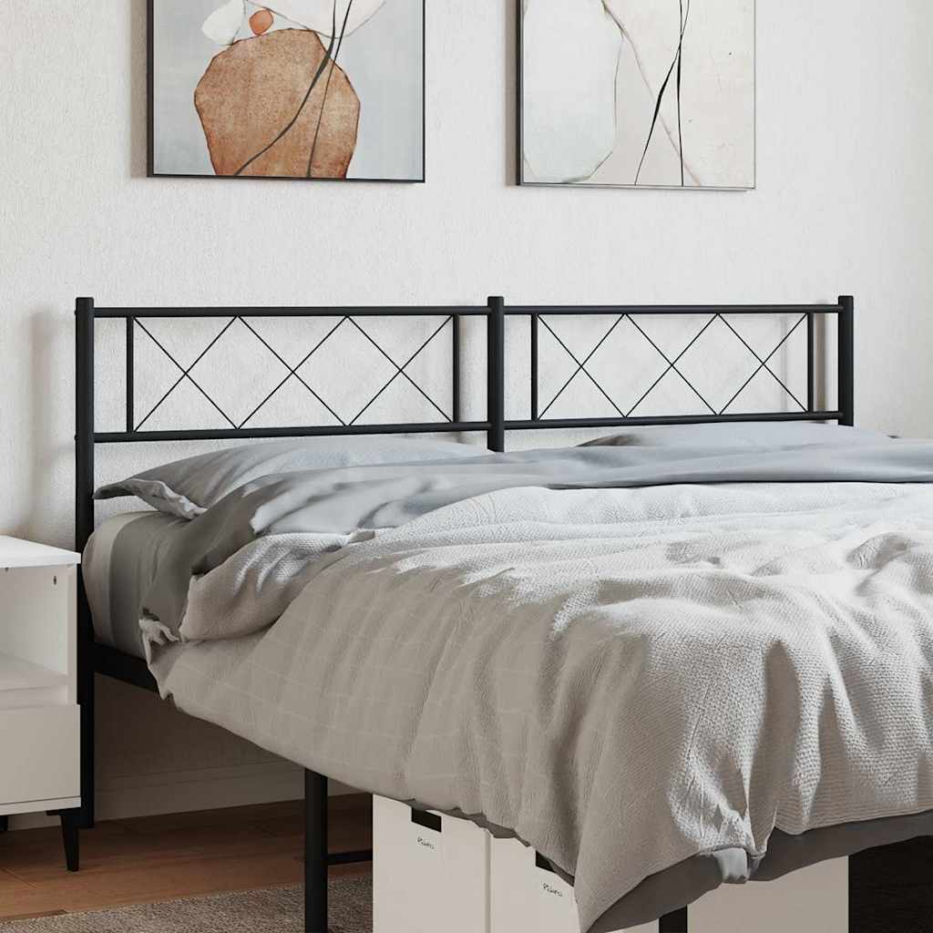 Vervangend hoofdbord 120 cm metaal zwart