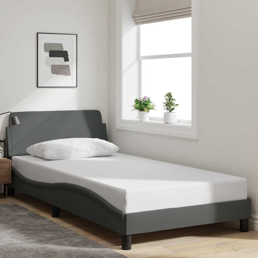 Bedframe "Dover" stof donkergrijs 100x203 cm – afbeelding 1