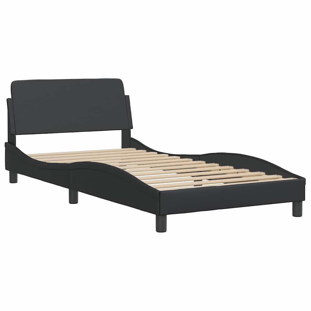Bedframe "Dover" kunstleer zwart 100x203 cm – afbeelding 3