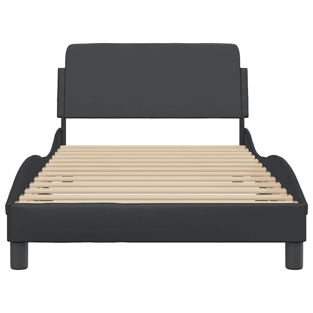 Bedframe "Dover" kunstleer zwart 100x203 cm – afbeelding 4