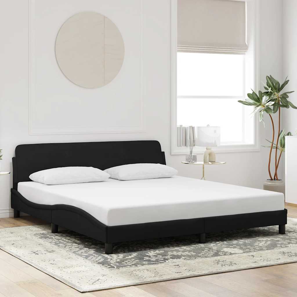 Bedframe "Dover" kunstleer zwart 183x213 cm – afbeelding 1