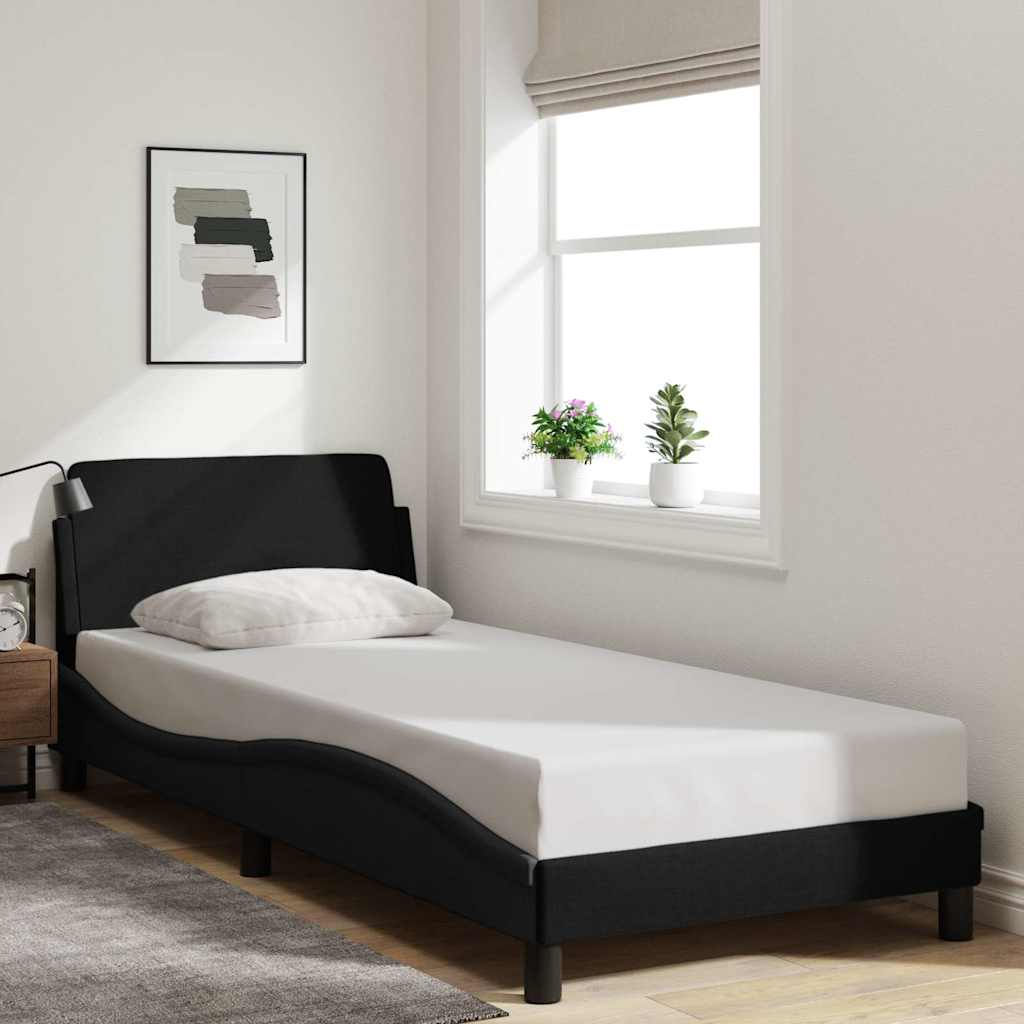 Bedframe Dover zwart 90x190 cm stof – afbeelding 1