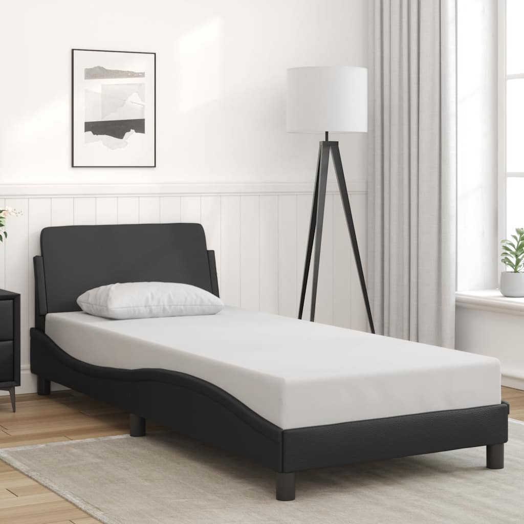 Bedframe Dover zwart 90x190 cm kunstleer – afbeelding 1