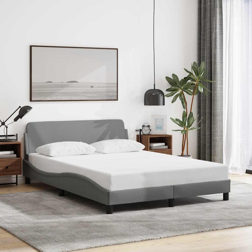 Bedframe Dover lichtgrijs 135x190 cm stof – afbeelding 1