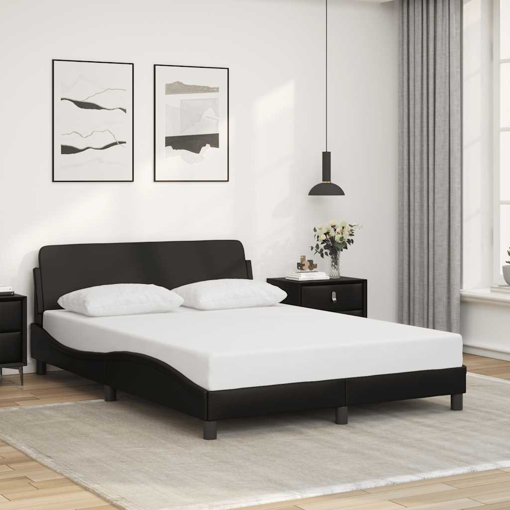 Bedframe Dover zwart 135x190 cm kunstleer – afbeelding 1