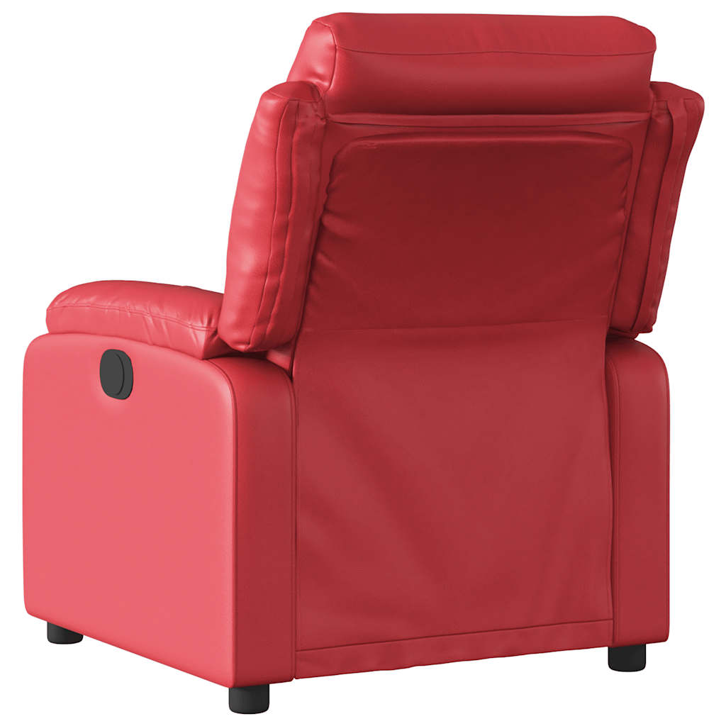 Fauteuil verstelbaar kunstleer rood – afbeelding 3