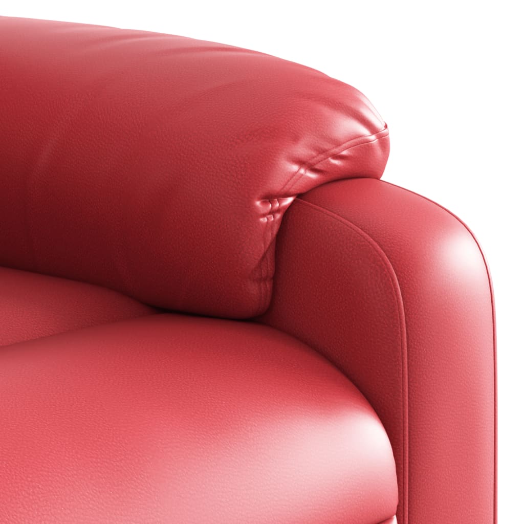 Fauteuil verstelbaar kunstleer rood – afbeelding 8