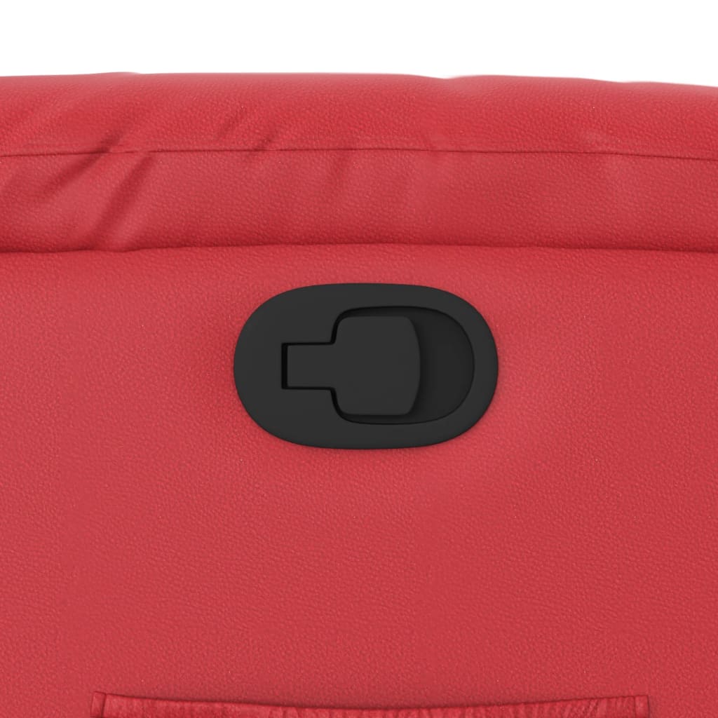 Fauteuil verstelbaar kunstleer rood – afbeelding 9