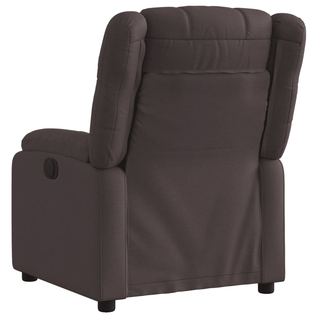 Fauteuil verstelbaar stof donkerbruin – afbeelding 3