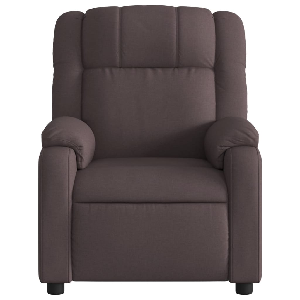 Fauteuil verstelbaar stof donkerbruin – afbeelding 6