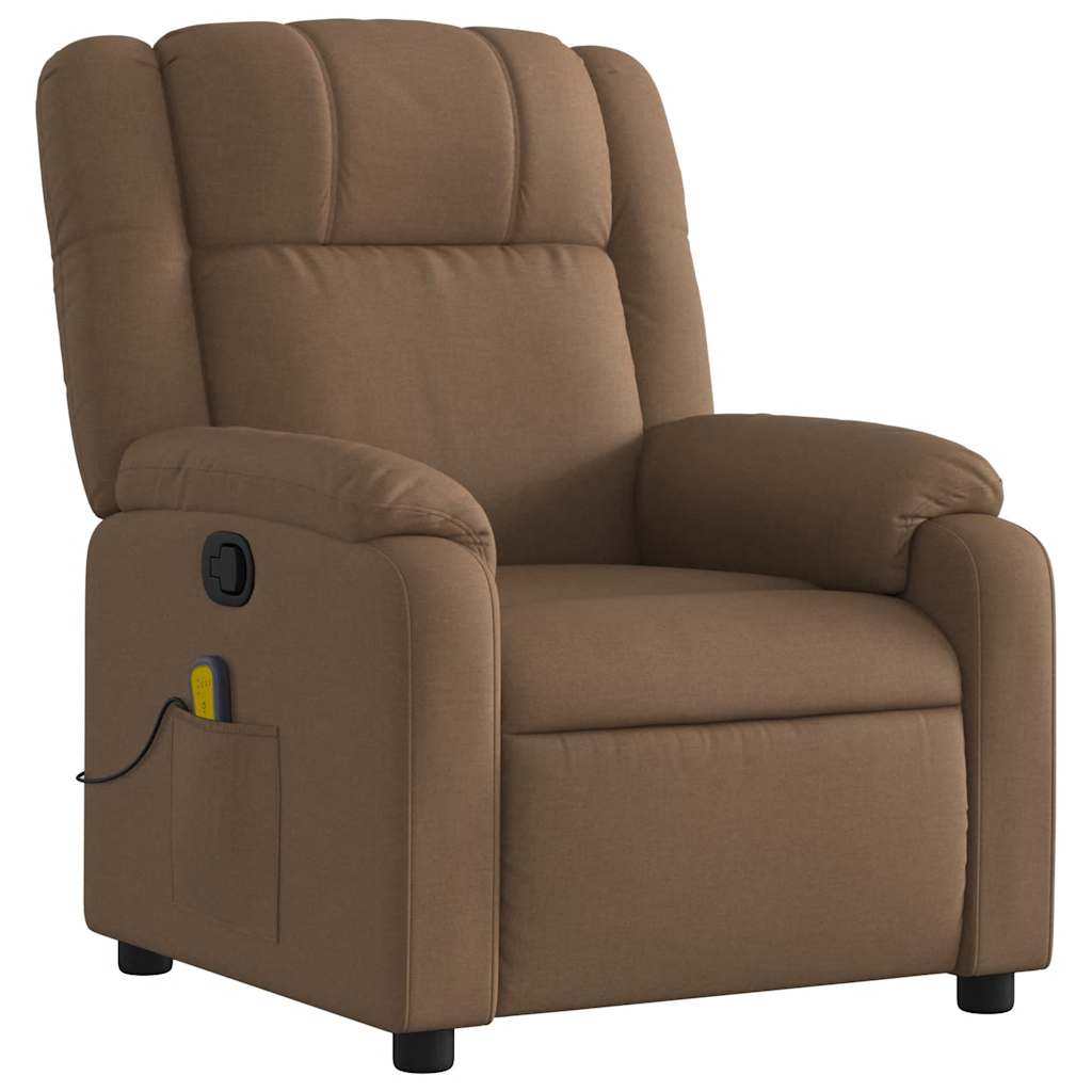 Massagestoel verstelbaar stof bruin – afbeelding 3