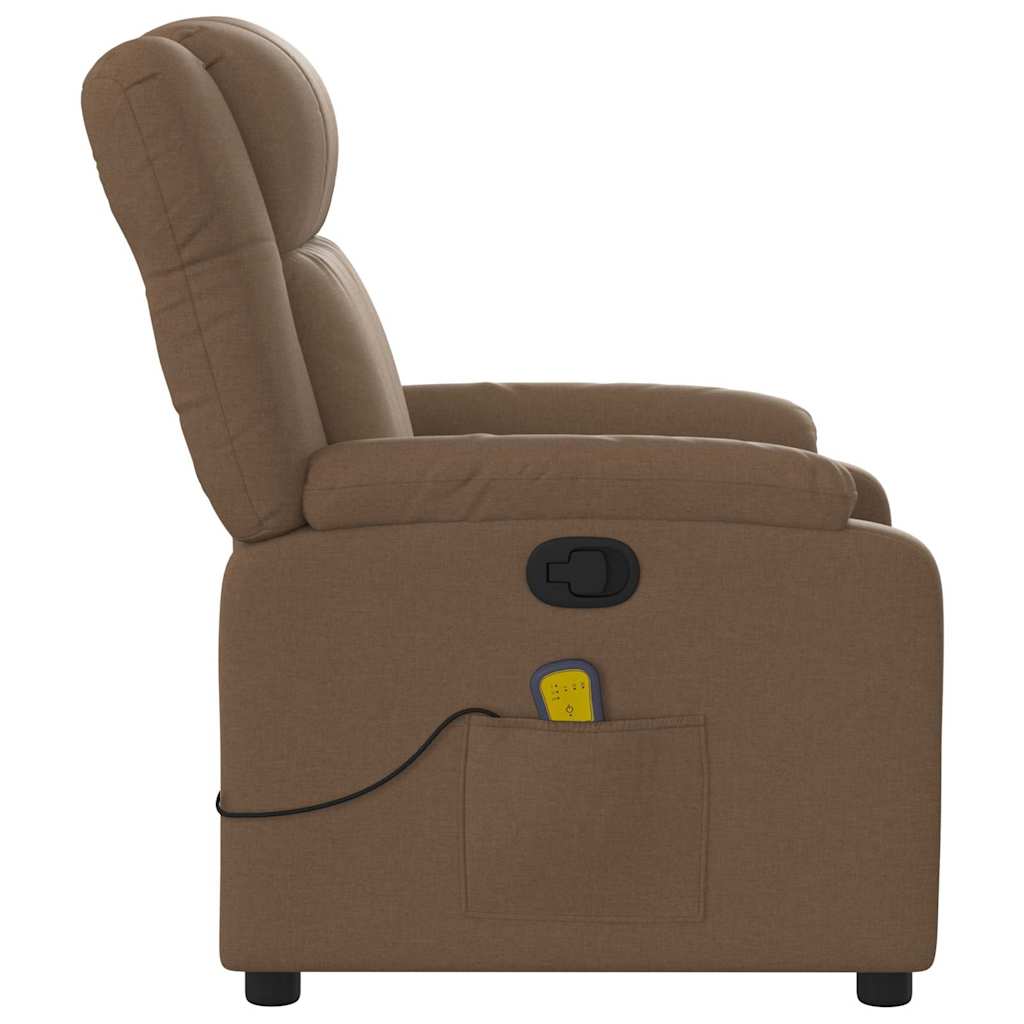 Massagestoel verstelbaar stof bruin – afbeelding 8