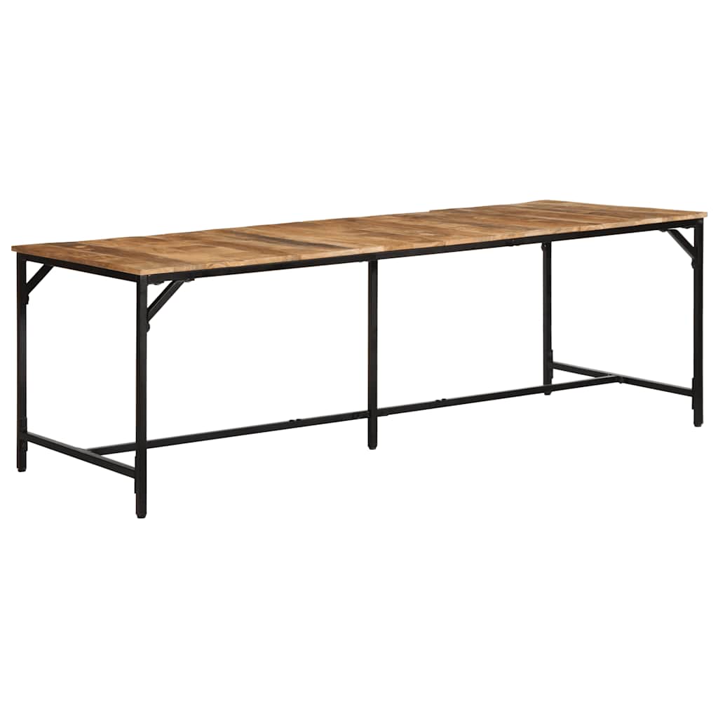 Eettafel 220x90x75 cm massief hout ruw mangohout