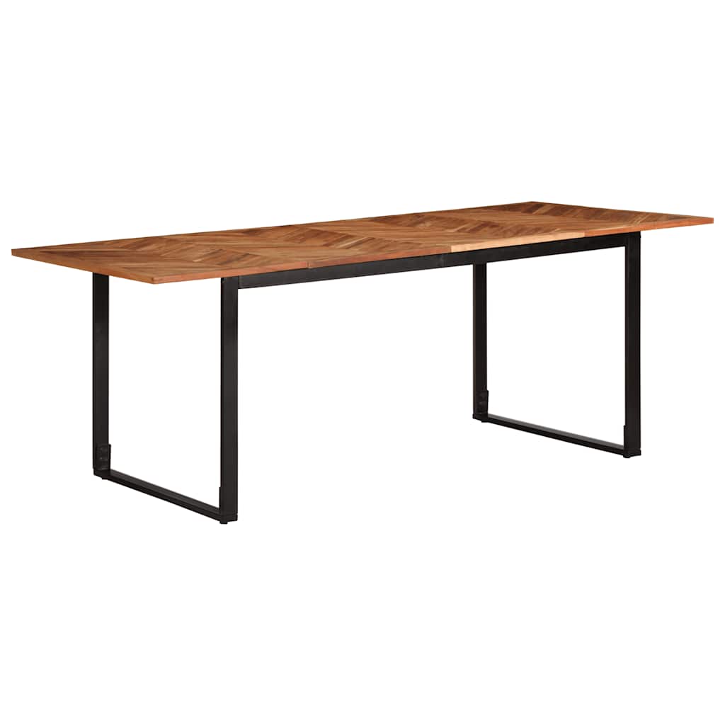 Eettafel 200x100x75 cm massief acaciahout – afbeelding 1