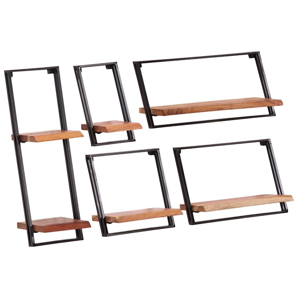 Wandplanken 5 stuks massief acaciahout