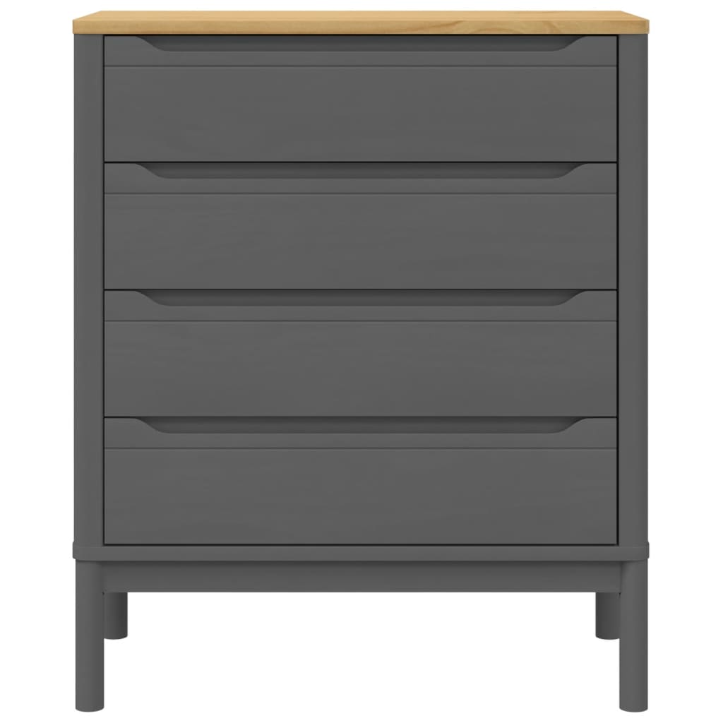 Ladekast FLORO massief grenenhout grijs – afbeelding 5
