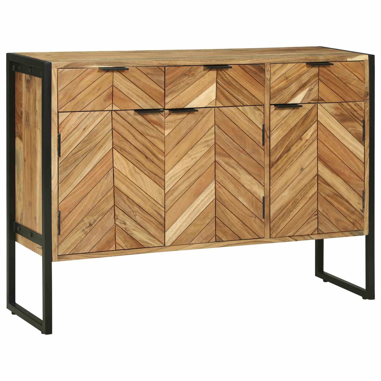 Dressoir 100 x 30 x 75 cm Massief acaciahout – afbeelding 1